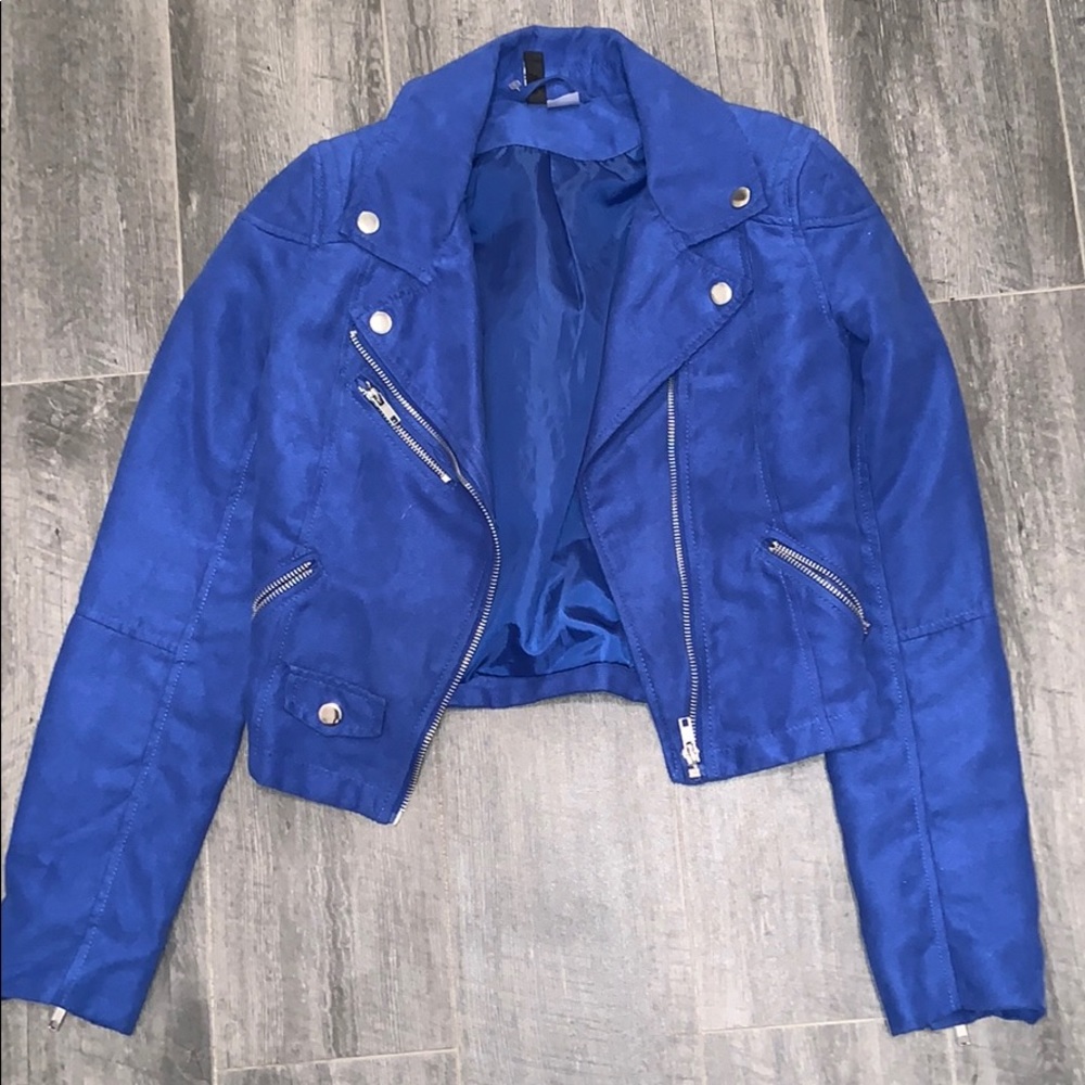 Suede biker jacket